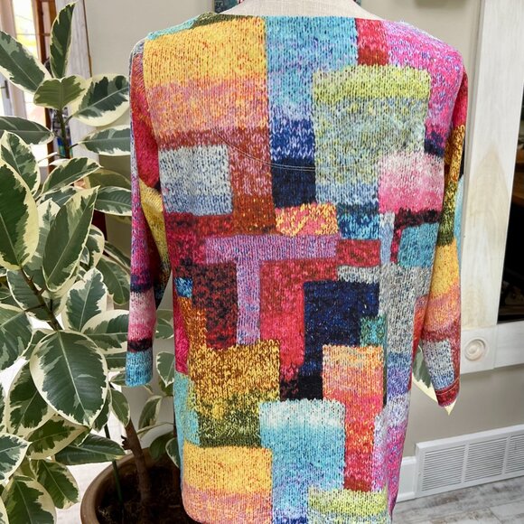 SALE!  Colorful Ali Miles Artsy Pullover Top - Picture 4 of 9